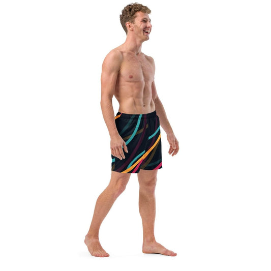 unik.fashion Neon Currents Swim Trunks