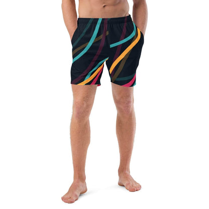 unik.fashion Neon Currents Swim Trunks