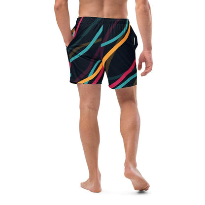 unik.fashion Neon Currents Swim Trunks