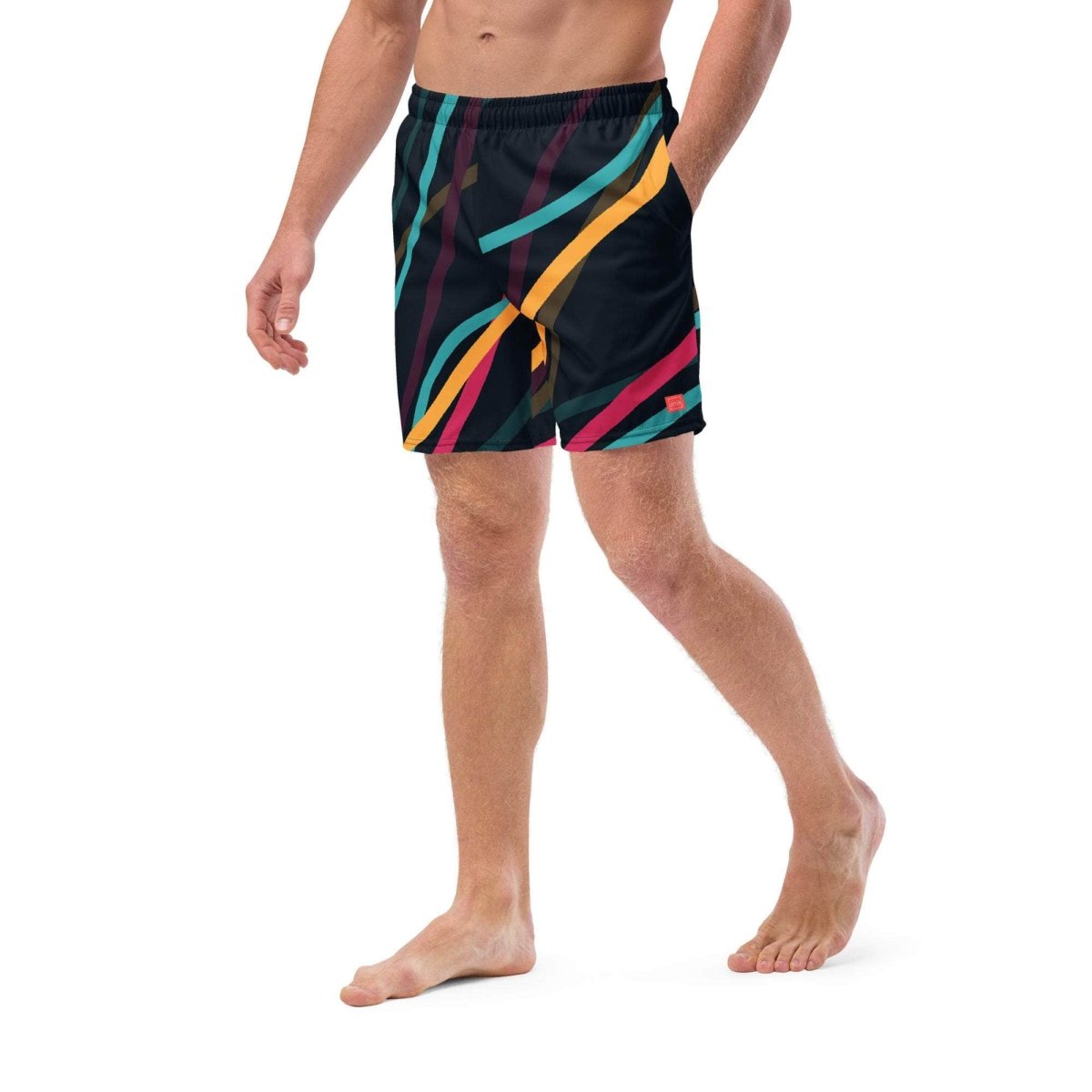 unik.fashion Neon Currents Swim Trunks