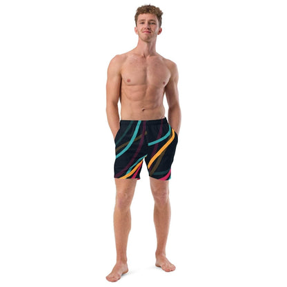 unik.fashion Neon Currents Swim Trunks