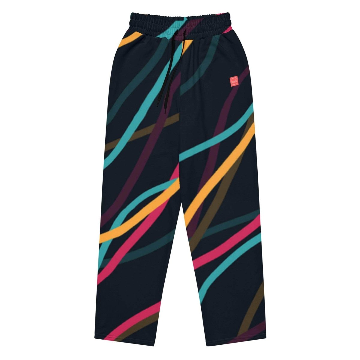 Neon Currents Wide-leg joggers - unik.fashion