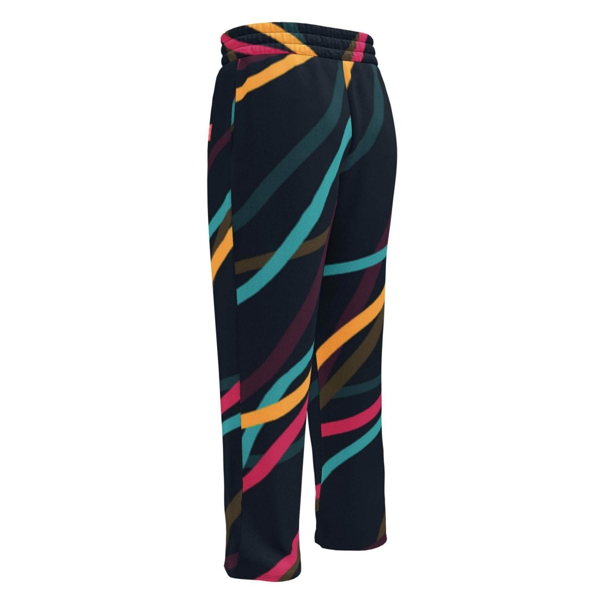 Neon Currents Wide-leg joggers - unik.fashion
