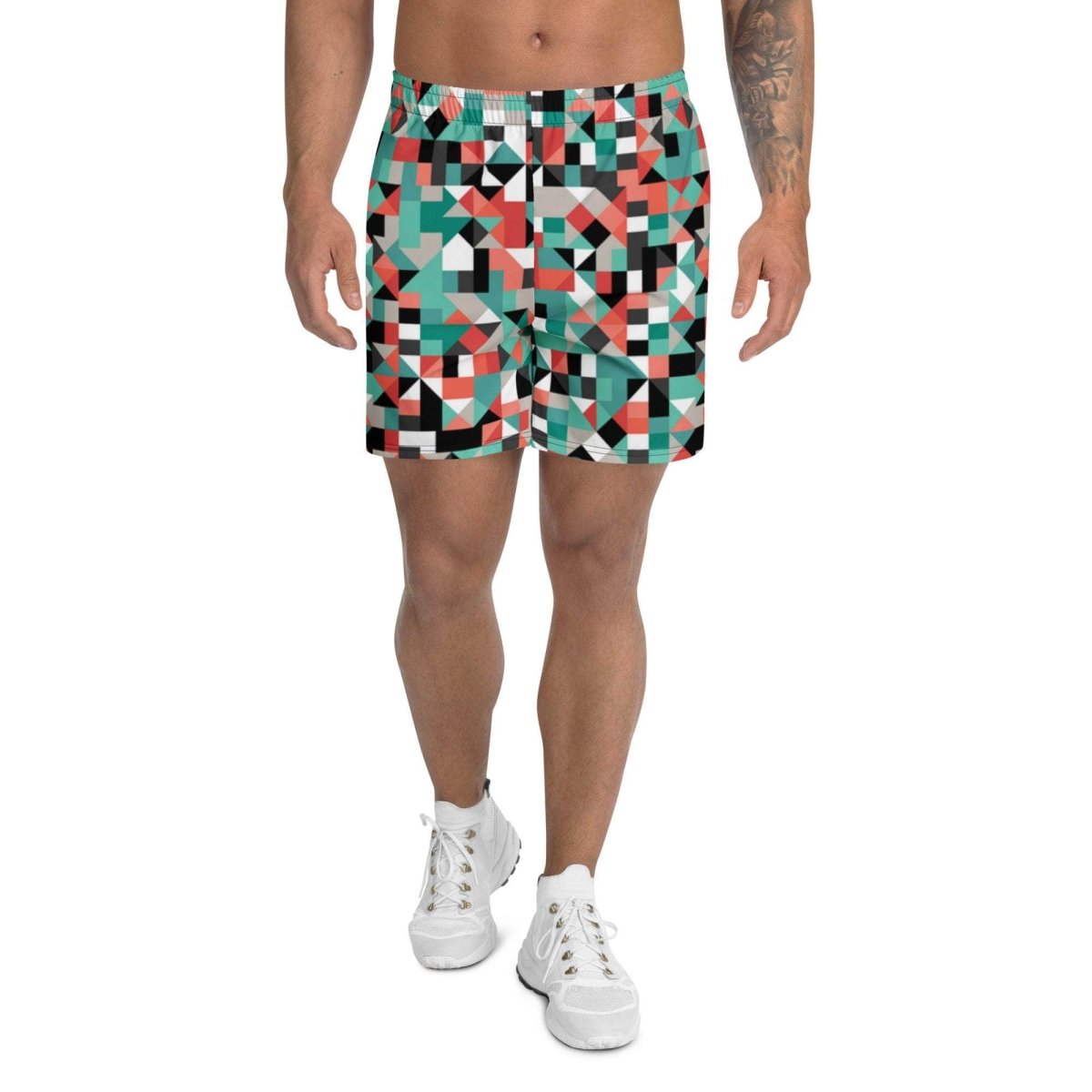 Pixel Clash Long Shorts - unik.fashion