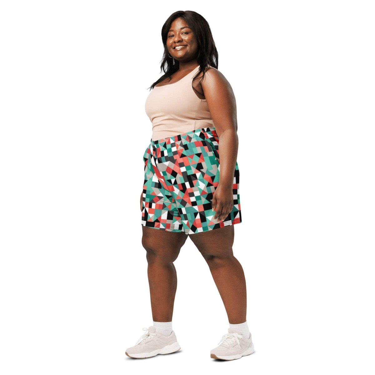 Pixel Clash Long Shorts - unik.fashion