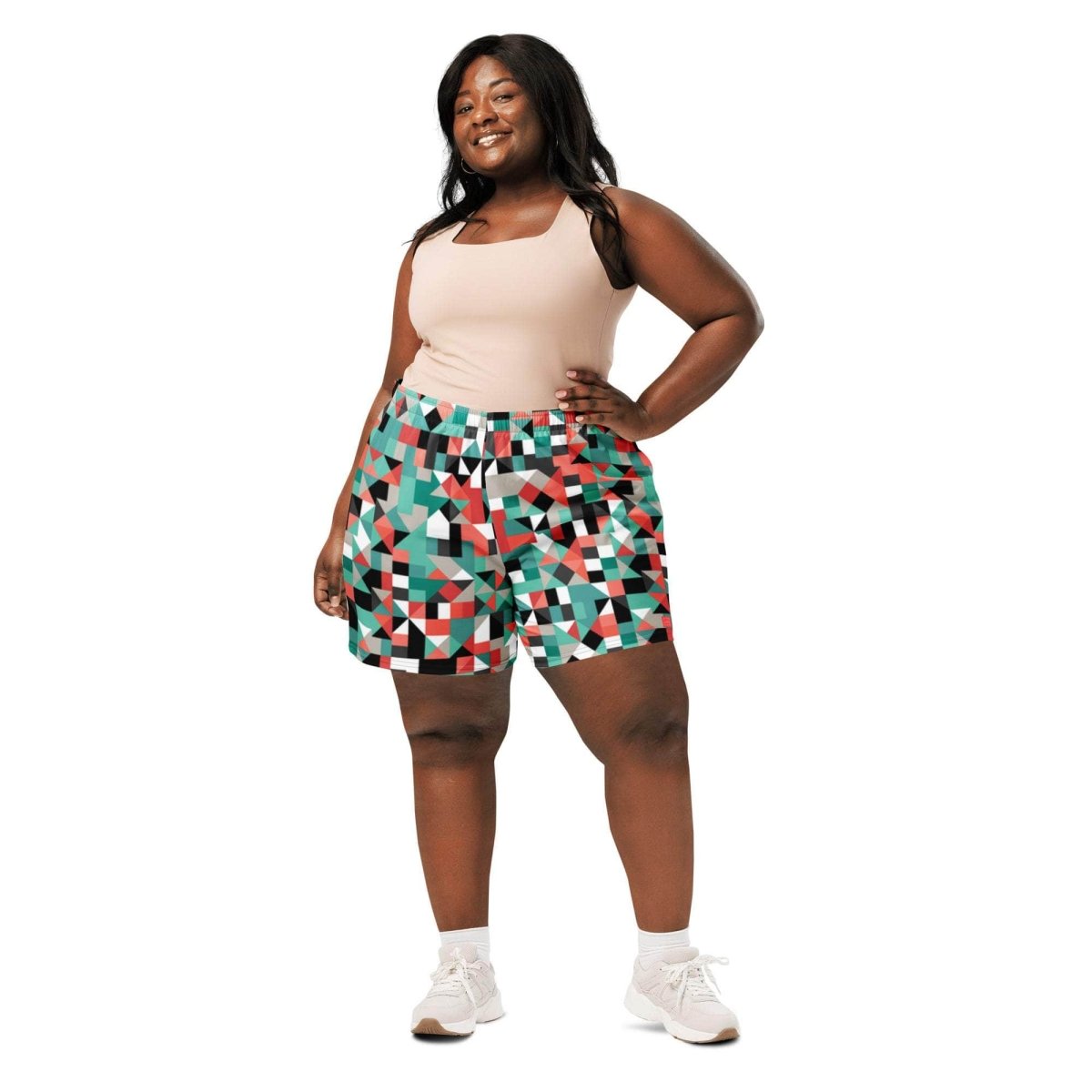 Pixel Clash Long Shorts - unik.fashion