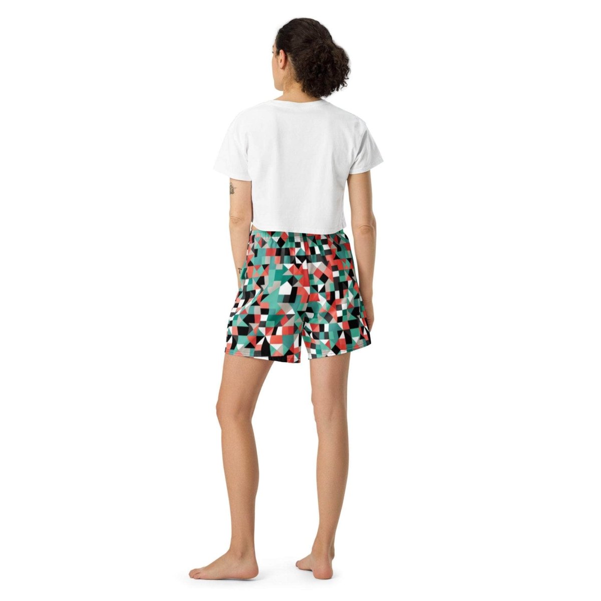 Pixel Clash Long Shorts - unik.fashion