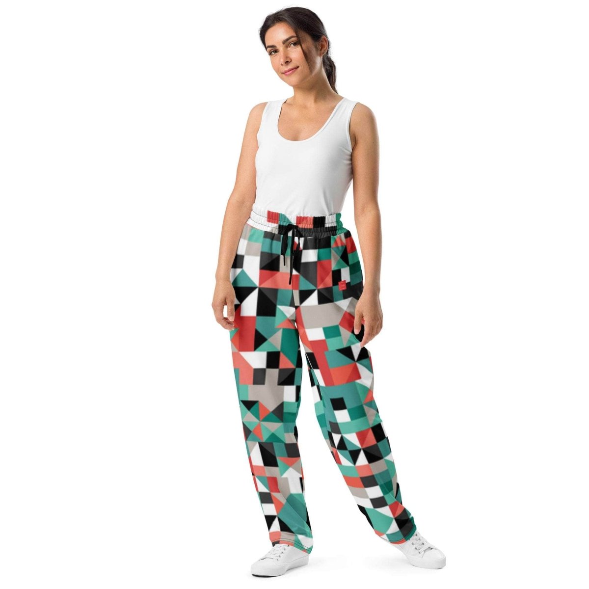 Pixel Clash Wide-leg joggers - unik.fashion