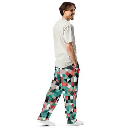 Pixel Clash Wide-leg joggers - unik.fashion