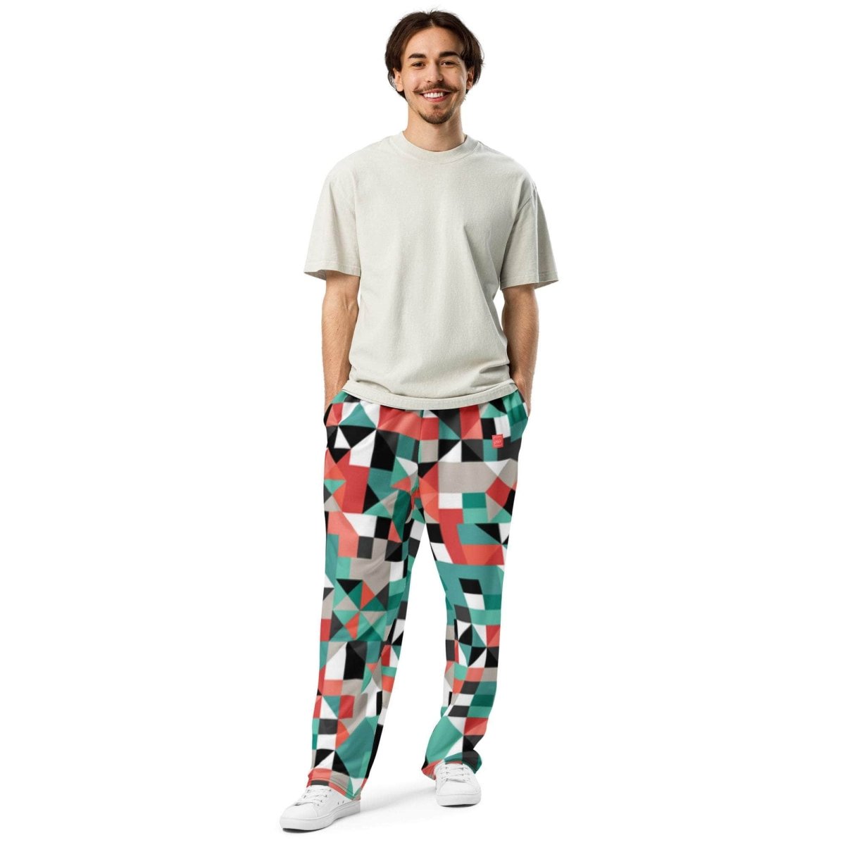 Pixel Clash Wide-leg joggers - unik.fashion