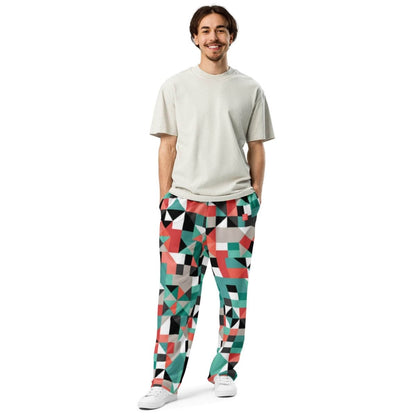 Pixel Clash Wide-leg joggers - unik.fashion